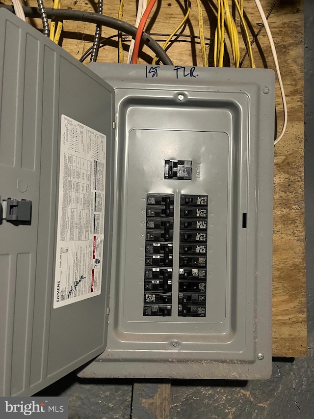 utility room with electric panel