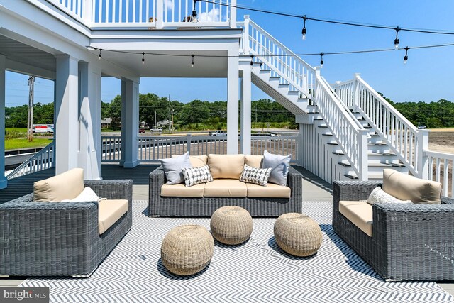 30461 Blue Beech Ln, Frankford, DE 19945 - view of patio with stairs and outdoor lounge area