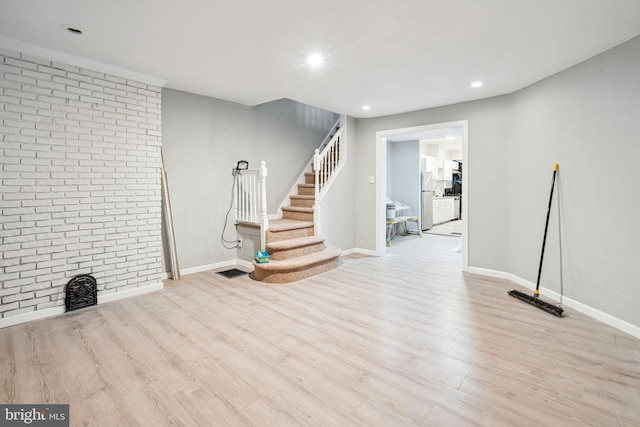 interior space featuring light hardwood / wood-style flooring