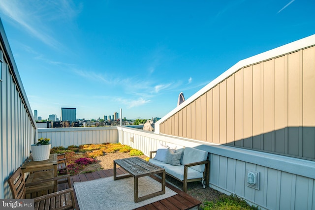 view of patio / terrace with an outdoor living space