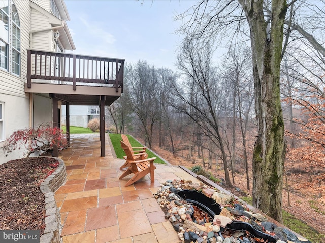 view of patio / terrace with a deck