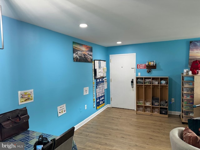 interior space with wood-type flooring