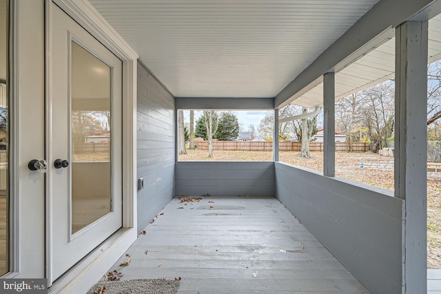 view of sunroom / solarium