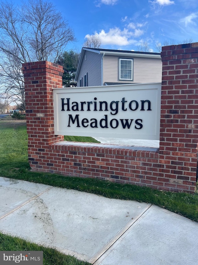 view of community sign