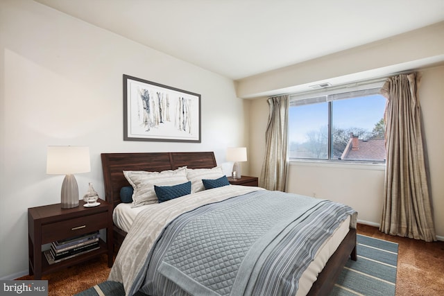 view of carpeted bedroom