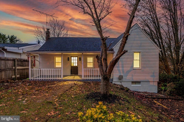 view of front of house with a porch