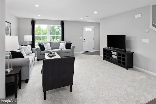 view of carpeted living room