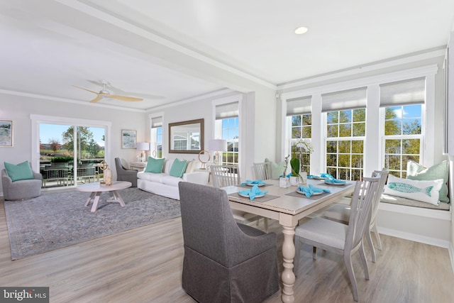 sunroom with ceiling fan