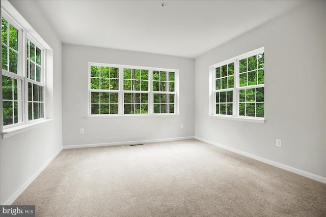 view of carpeted spare room