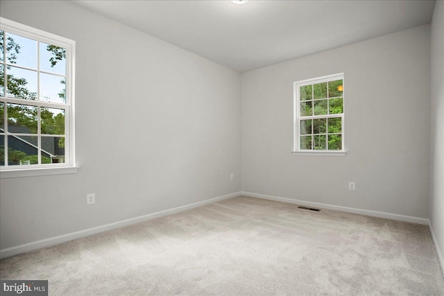 spare room with carpet floors