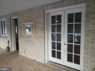 exterior space with french doors