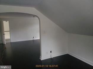 bonus room with lofted ceiling