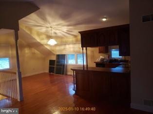 kitchen featuring hardwood / wood-style flooring