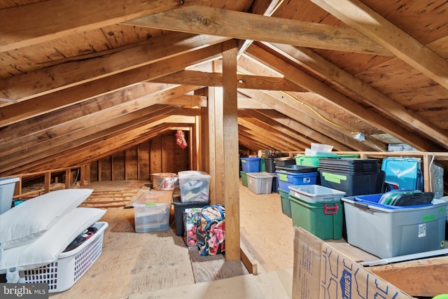 view of attic