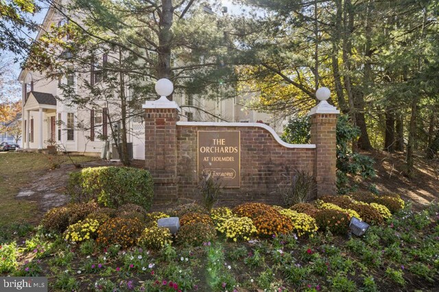 view of community sign