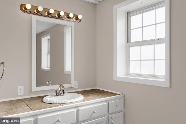 bathroom with vanity