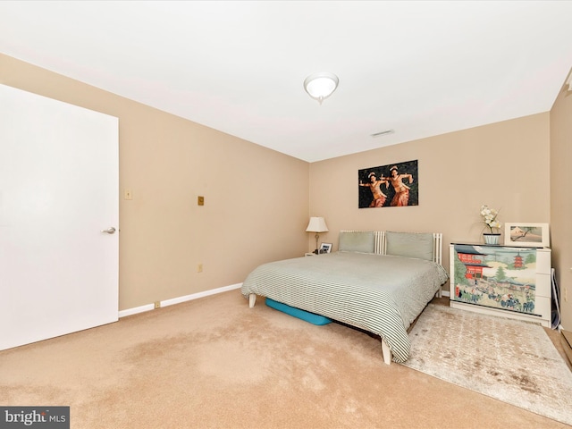 view of carpeted bedroom