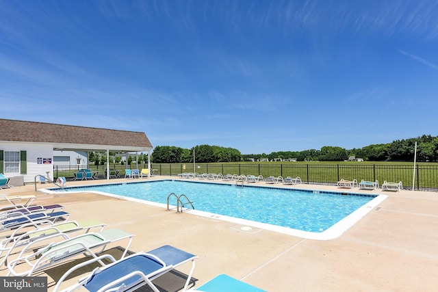 view of pool with a patio area