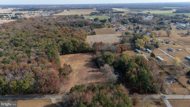 drone / aerial view with a rural view