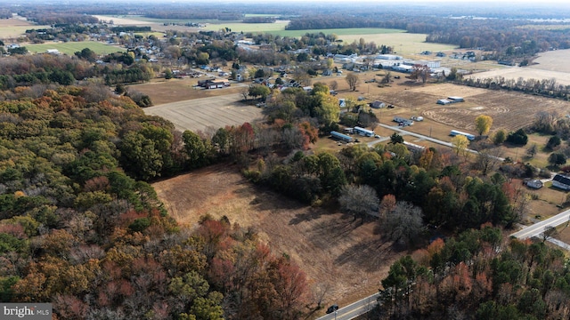 aerial view with a rural view