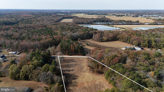 bird's eye view with a rural view