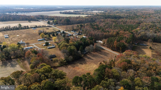 bird's eye view with a rural view