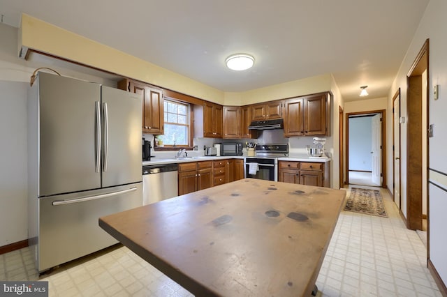 kitchen with stainless steel appliances