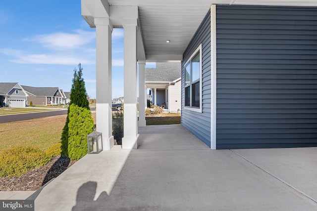 view of patio with a porch