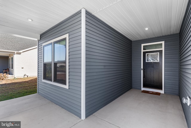 view of doorway to property