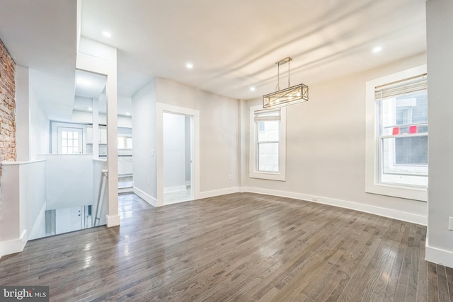 829 Chauncey Ave, Baltimore, MD 21217 - spare room featuring dark wood finished floors, baseboards, and recessed lighting