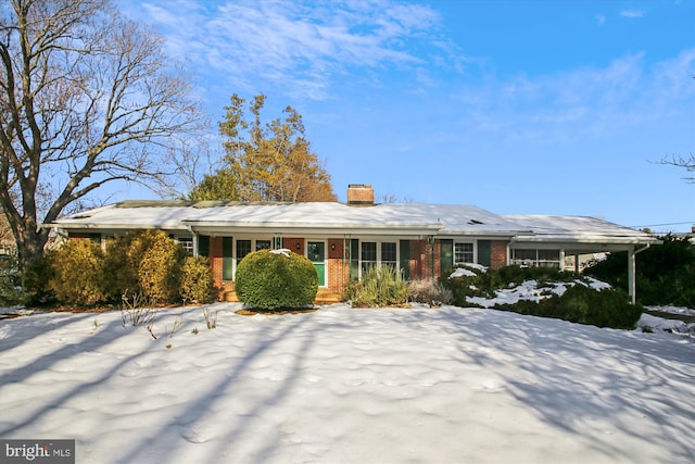 view of ranch-style home