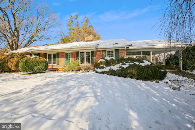 view of ranch-style home