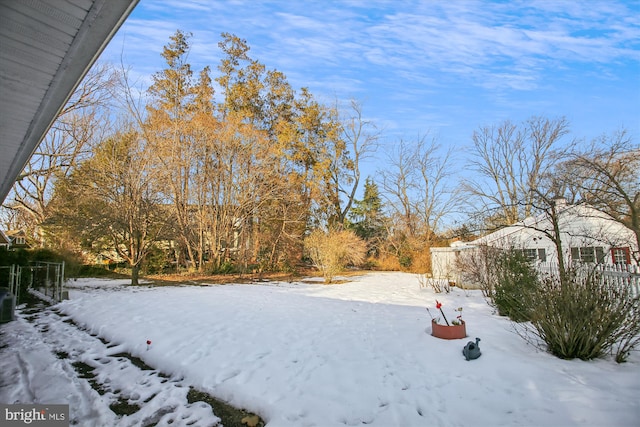 view of snowy yard