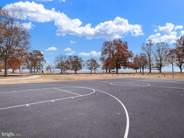 view of basketball court