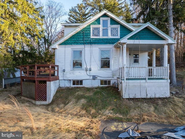 view of rear view of property