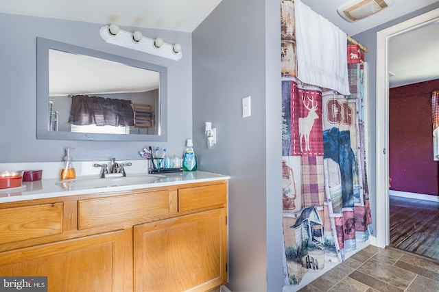 bathroom with vanity