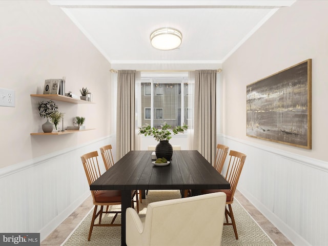 view of dining area