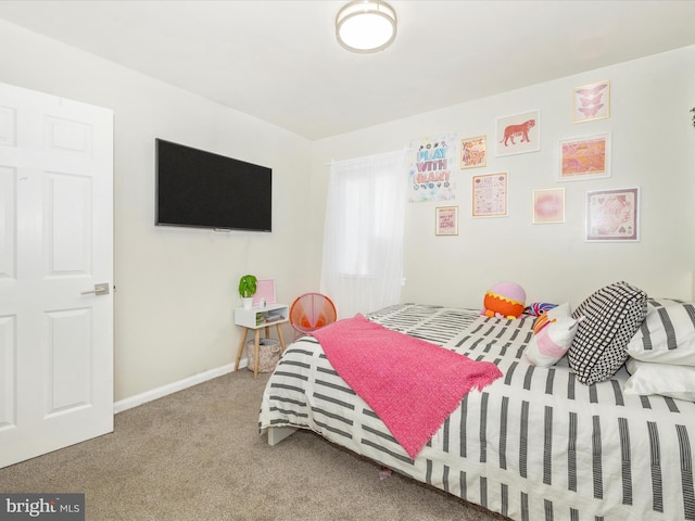 bedroom with carpet