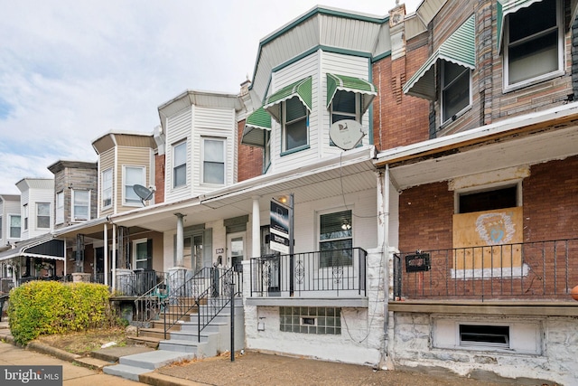 exterior space with covered porch