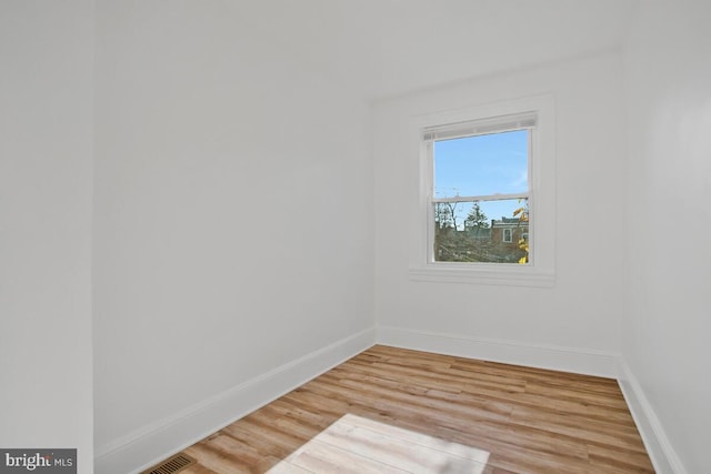 empty room featuring light hardwood / wood-style flooring