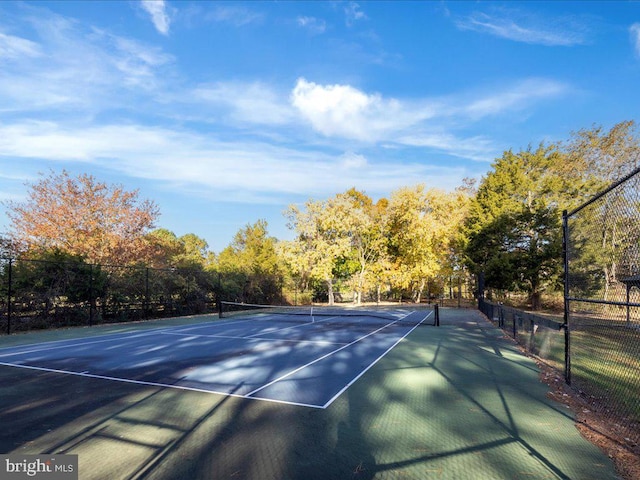 view of tennis court