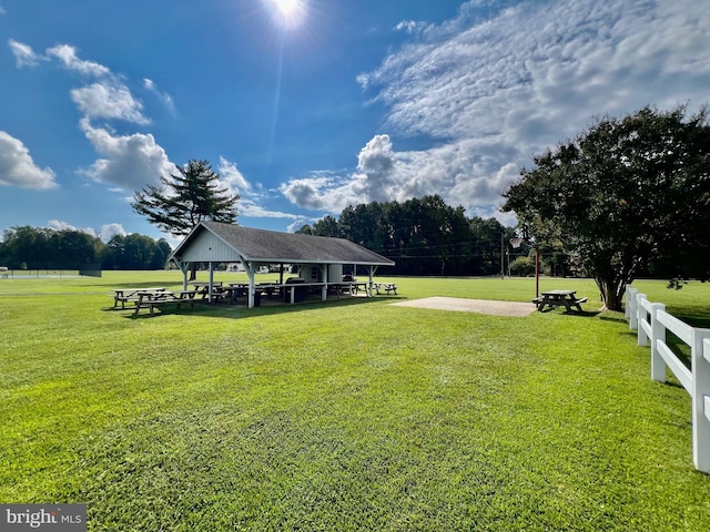 view of yard featuring a gazebo