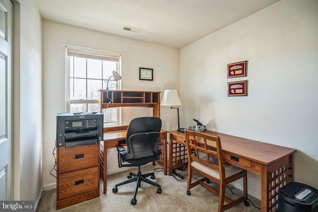 view of carpeted office