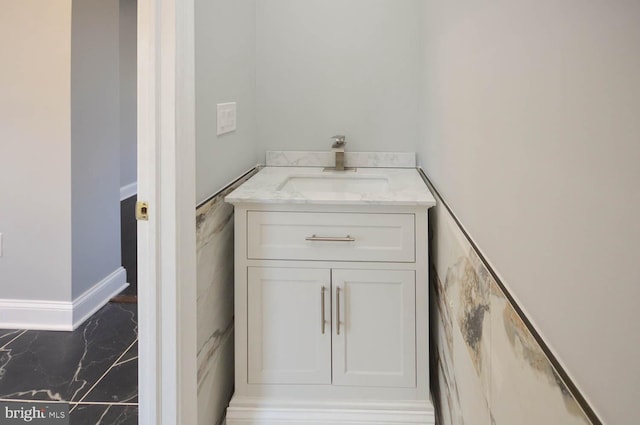 bathroom with vanity