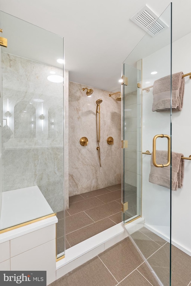 2510 Virginia Ave NW Unit 1104-N, Washington, DC 20037 - full bathroom featuring a stall shower and tile patterned floors