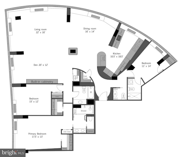 2510 Virginia Ave NW Unit 1104-N, Washington, DC 20037 - view of home floor plan