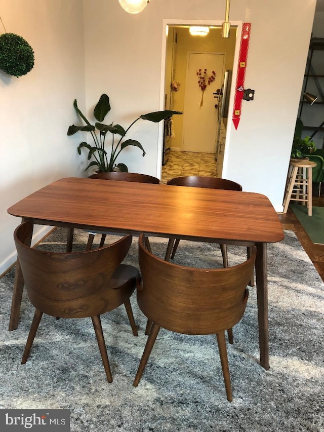 view of dining area