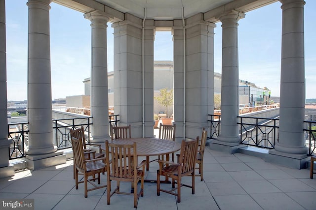 view of patio with a balcony