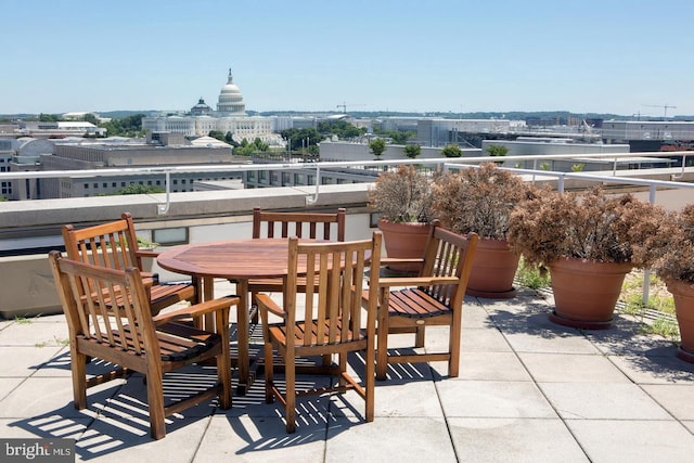 balcony featuring a patio area