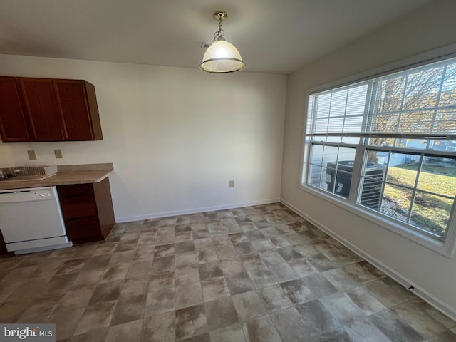 view of unfurnished dining area